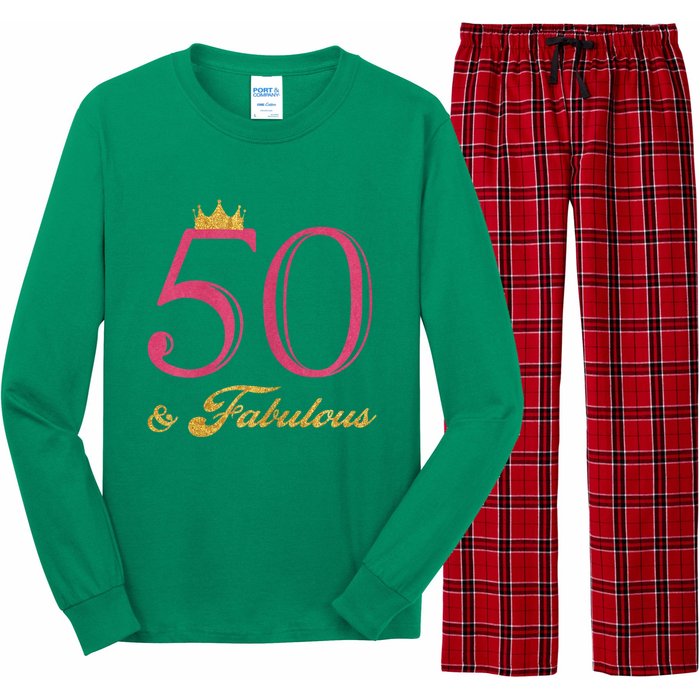 Funny 50th Birthday 50 & Fabulous Long Sleeve Pajama Set