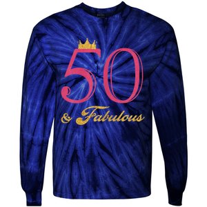 Funny 50th Birthday 50 & Fabulous Tie-Dye Long Sleeve Shirt