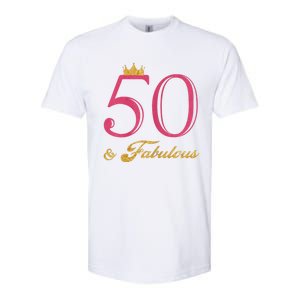 Funny 50th Birthday 50 & Fabulous Softstyle CVC T-Shirt