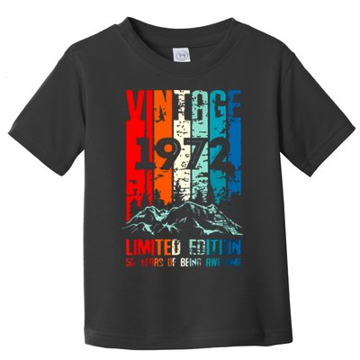 Funny 50th Birthday Gift Men Vintage 1972 Toddler T-Shirt