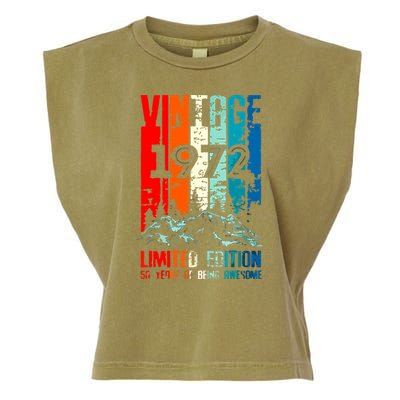 Funny 50th Birthday Gift Men Vintage 1972 Garment-Dyed Women's Muscle Tee