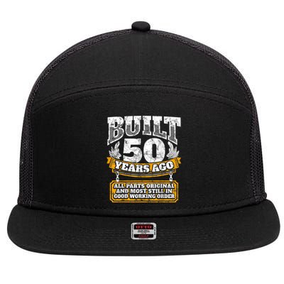 Funny 50th Birthday Shirt B-Day Gift Saying Age 50 Year Joke 7 Panel Mesh Trucker Snapback Hat