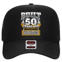 Funny 50th Birthday Shirt B-Day Gift Saying Age 50 Year Joke High Crown Mesh Back Trucker Hat