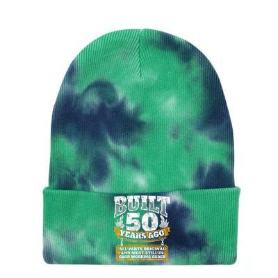 Funny 50th Birthday Shirt B-Day Gift Saying Age 50 Year Joke Tie Dye 12in Knit Beanie