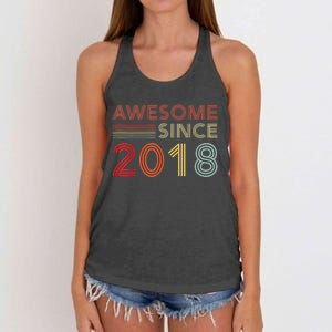 Five 5yr BDay Son Boy Funny 2018 5th 5 Year Old Birthday Women's Knotted Racerback Tank