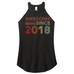 Five 5yr BDay Son Boy Funny 2018 5th 5 Year Old Birthday Women's Perfect Tri Rocker Tank