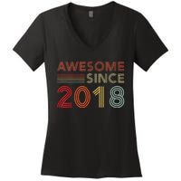 Five 5yr BDay Son Boy Funny 2018 5th 5 Year Old Birthday Women's V-Neck T-Shirt