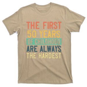 Funny 50th Birthday Retro First 50 Years Of Childhood Humor T-Shirt