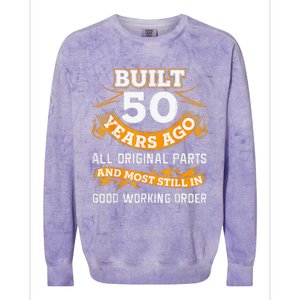 Funny 50th Birthday Shirts 50 Years Old Gifts Colorblast Crewneck Sweatshirt