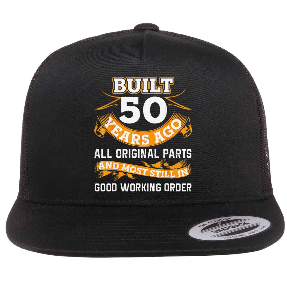 Funny 50th Birthday Shirts 50 Years Old Gifts Flat Bill Trucker Hat