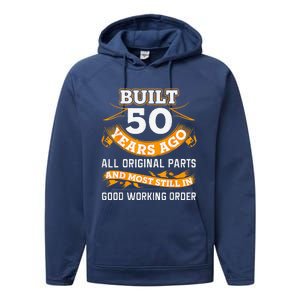 Funny 50th Birthday Shirts 50 Years Old Gifts Performance Fleece Hoodie