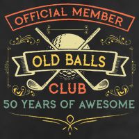 Funny 50th Birthday Old Balls Club 50 Year Old Golfer 7 Panel Mesh Trucker Snapback Hat