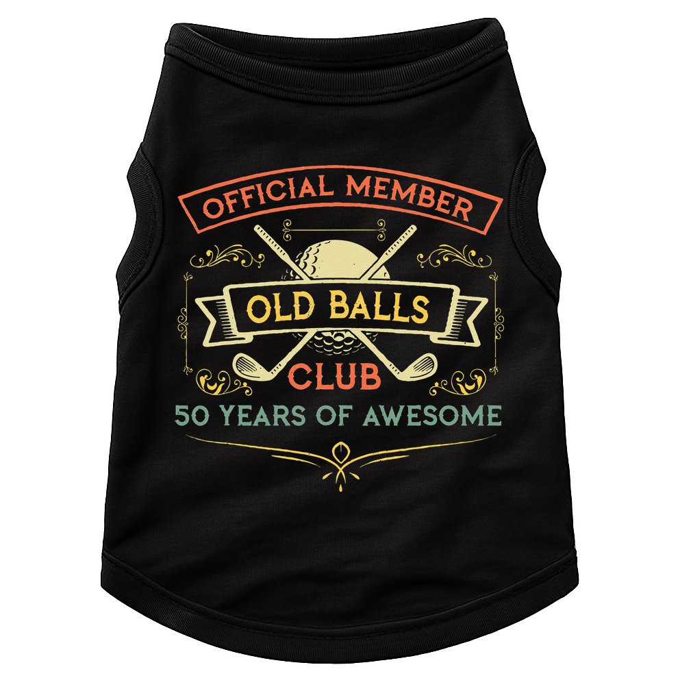 Funny 50th Birthday Old Balls Club 50 Year Old Golfer Doggie Tank