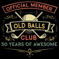 Funny 50th Birthday Old Balls Club 50 Year Old Golfer Impact Tech Backpack