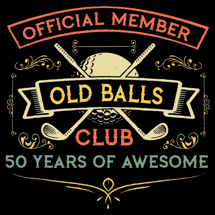 Funny 50th Birthday Old Balls Club 50 Year Old Golfer Impact Tech Backpack