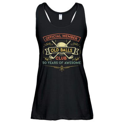 Funny 50th Birthday Old Balls Club 50 Year Old Golfer Ladies Essential Flowy Tank