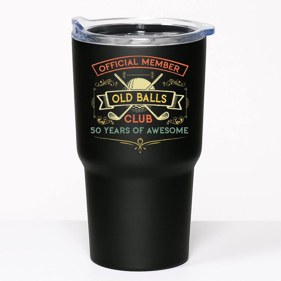 Funny 50th Birthday Old Balls Club 50 Year Old Golfer Tumbler
