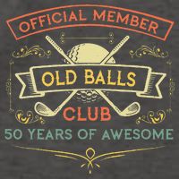 Funny 50th Birthday Old Balls Club 50 Year Old Golfer Vector Backpack