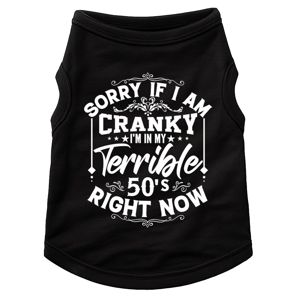 Funny 50th Birthday Slogan Doggie Tank
