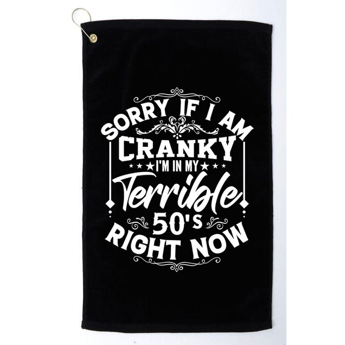 Funny 50th Birthday Slogan Golf Towel