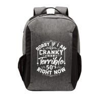 Funny 50th Birthday Slogan Vector Backpack