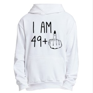 Funny 50th Birthday Women Girl: I Am 49 Plus 1 Middle Finger Urban Pullover Hoodie