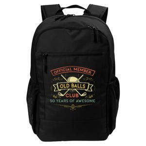 Funny 50th Birthday Old Balls Club 50 Year Old Golfer Daily Commute Backpack