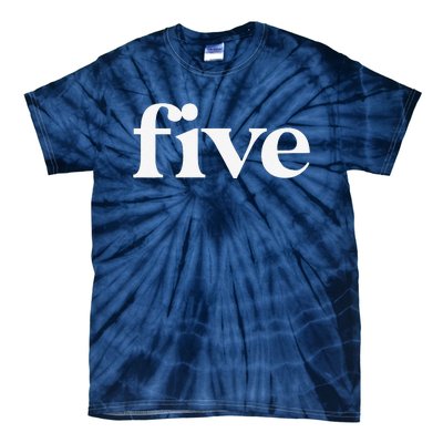 Funny 5th Birthday 5 Year Old Five Fifth Birthday Party Tie-Dye T-Shirt