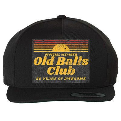 Funny 50th Birthday Old Balls Club 50 Years Of Awesome Wool Snapback Cap