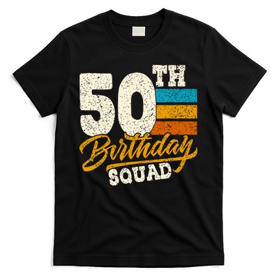 Funny 50th Birthday Squad Group Vintage Retro T-Shirt