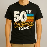Funny 50th Birthday Squad Group Vintage Retro T-Shirt