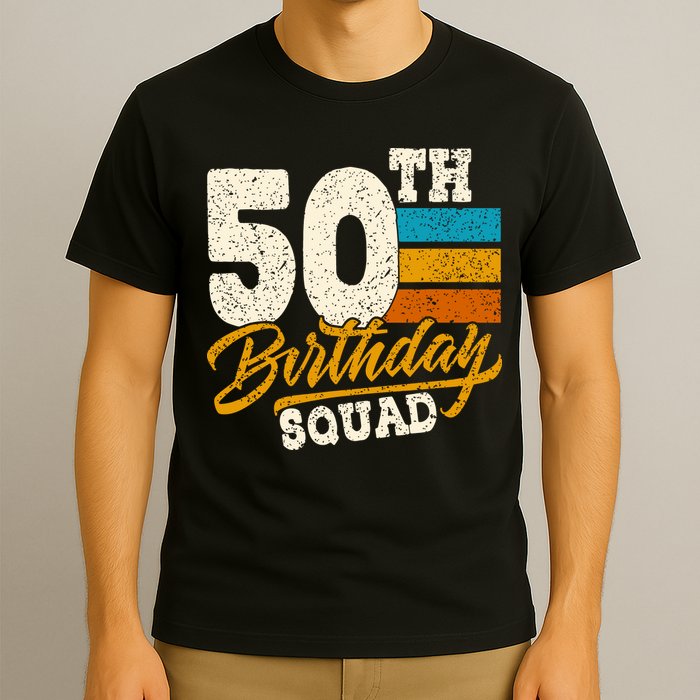 Funny 50th Birthday Squad Group Vintage Retro T-Shirt