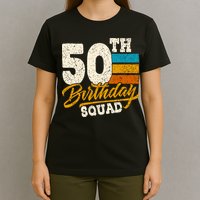 Funny 50th Birthday Squad Group Vintage Retro T-Shirt