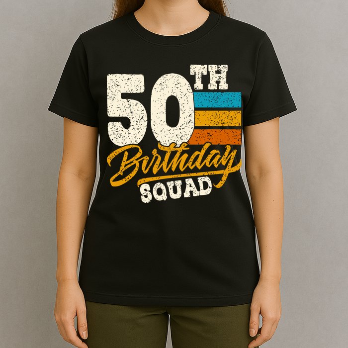 Funny 50th Birthday Squad Group Vintage Retro T-Shirt