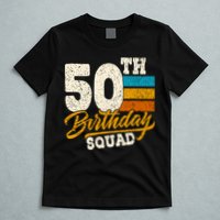 Funny 50th Birthday Squad Group Vintage Retro T-Shirt