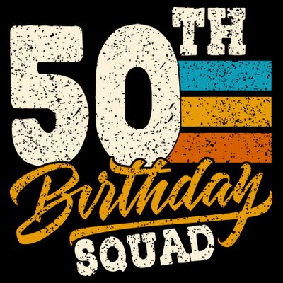 Funny 50th Birthday Squad Group Vintage Retro T-Shirt