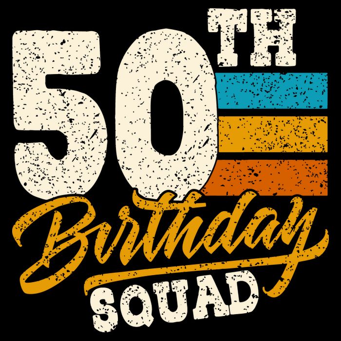 Funny 50th Birthday Squad Group Vintage Retro T-Shirt