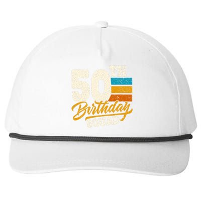 Funny 50th Birthday Squad Group Vintage Retro Snapback Five-Panel Rope Hat