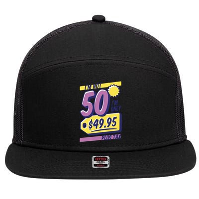 Funny 50th Birthday Plus Tax 7 Panel Mesh Trucker Snapback Hat