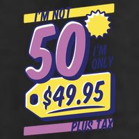 Funny 50th Birthday Plus Tax Adult Drive Performance Visor