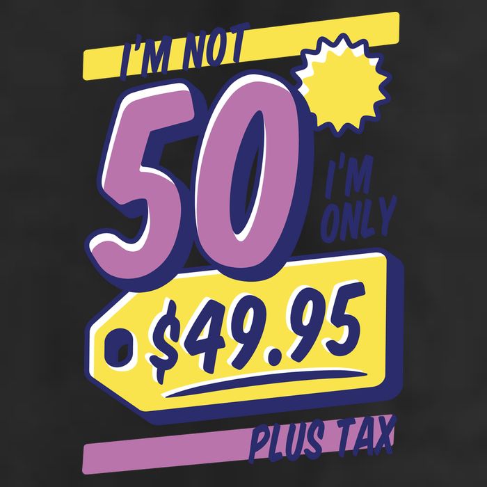 Funny 50th Birthday Plus Tax Adult Drive Performance Visor