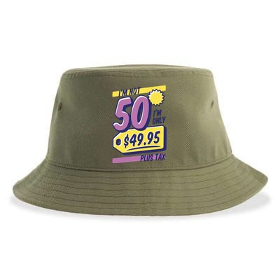 Funny 50th Birthday Plus Tax Sustainable Bucket Hat