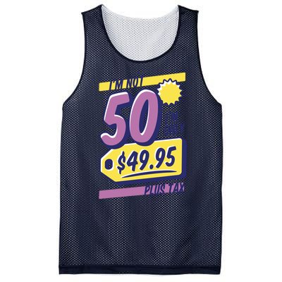 Funny 50th Birthday Plus Tax Mesh Reversible Basketball Jersey Tank