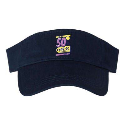 Funny 50th Birthday Plus Tax Valucap Bio-Washed Visor