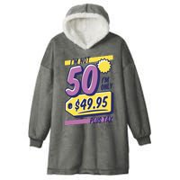 Funny 50th Birthday Plus Tax Hooded Wearable Blanket