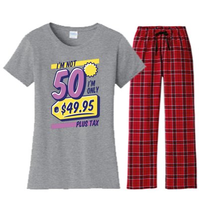 Funny 50th Birthday Plus Tax Women's Flannel Pajama Set