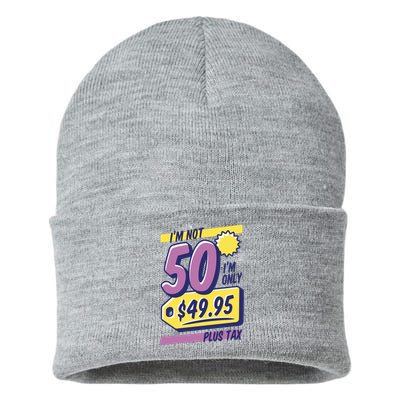 Funny 50th Birthday Plus Tax Sustainable Knit Beanie