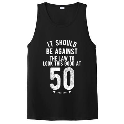 Funny 50th Birthday Gag Gift Idea 50 Year Old Joke PosiCharge Competitor Tank