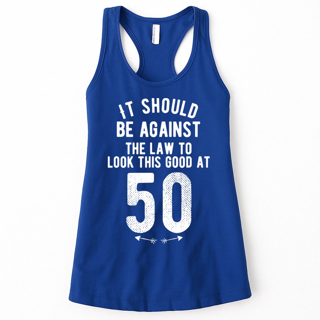 Funny 50th Birthday Gag Gift Idea 50 Year Old Joke Womens Tank Top