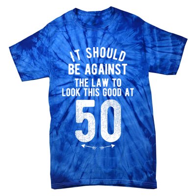 Funny 50th Birthday Gag Gift Idea 50 Year Old Joke Tie-Dye T-Shirt